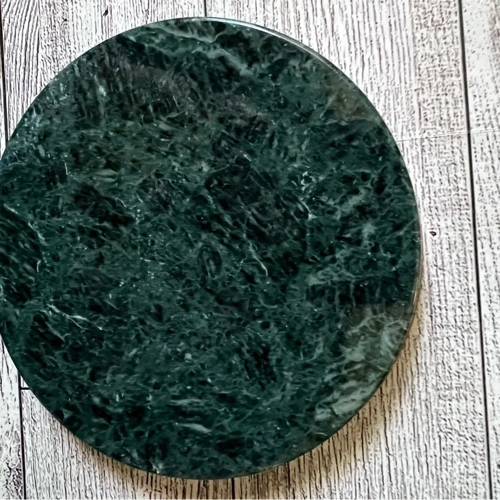 Jimei Marble Set of Four Round Marble and Stone Coasters